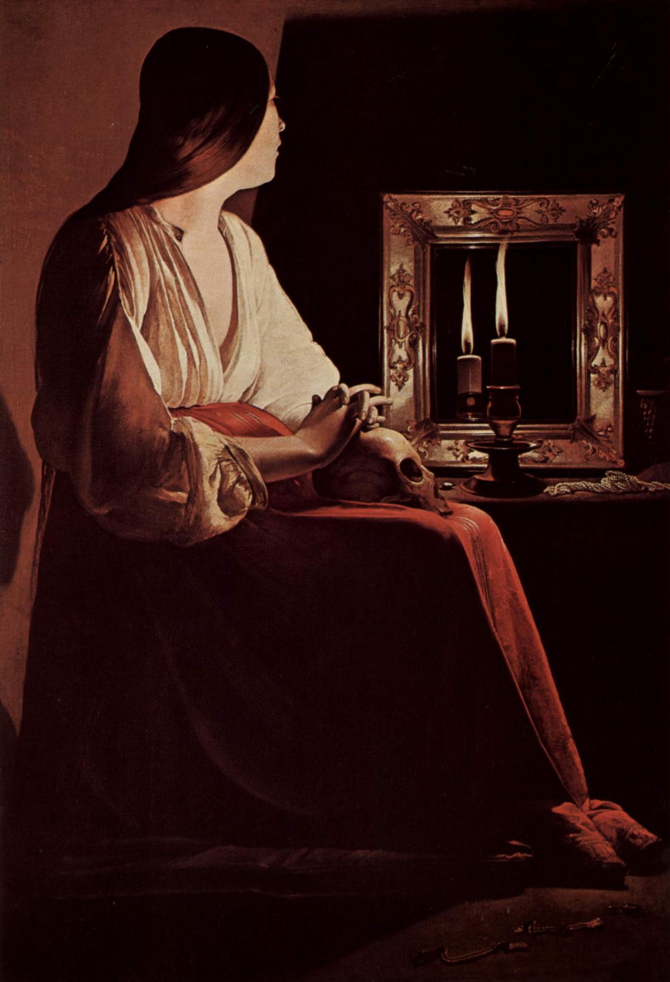Magdalena penitente, Georges de La Tour, 1640. Metropoltian Museum, Nueva York