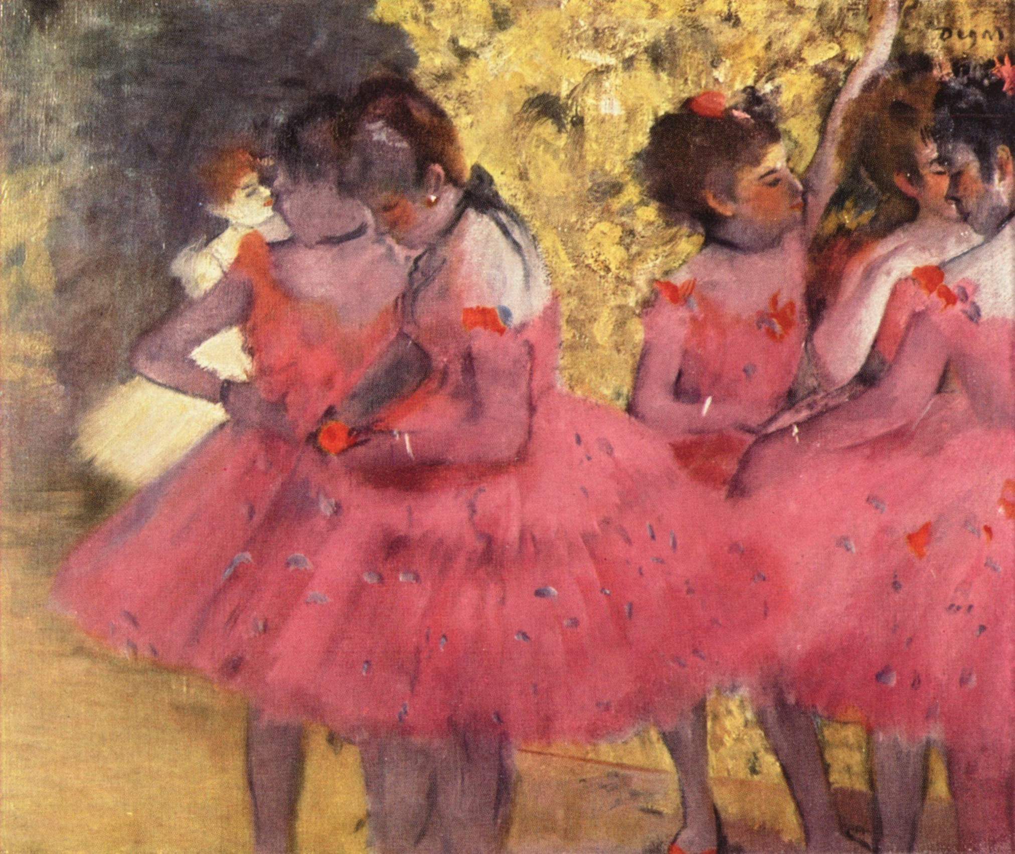 Bailarinas en rosa, después del ensayo, Edgar Degas, 1884. Ny Carlsberg, Glypotek, Copenhagen 