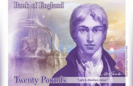 Próximo billete de 20 libras con la imagen del fantástico pintor romántico inglés, JMW Turner, 1775-1851